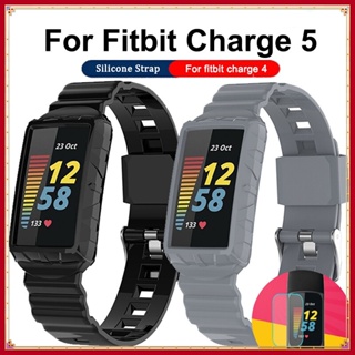 Fitbit Charge 4/4SE/3SE 腕帶手鍊保護膜的 Fitbit Charge 5 智能手錶錶殼運動錶帶
