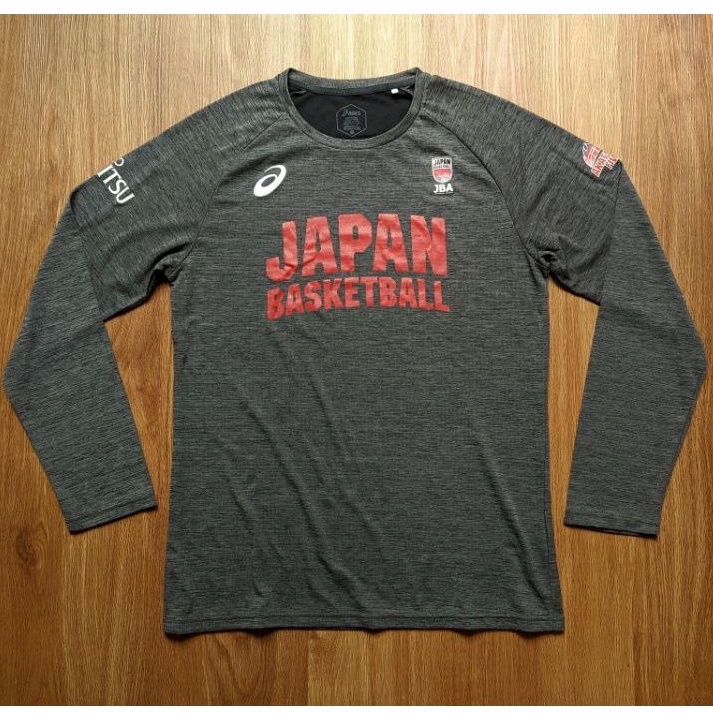Asics 日本國家隊 灰色 練習衣 長袖上衣 T恤 亞瑟士 日本隊