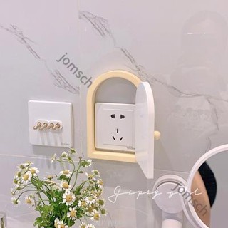 可愛門型開關貼牆貼家用插座保護套開關裝飾框遮擋立體 開關裝飾貼 插座遮擋遮醜貼 裝飾貼