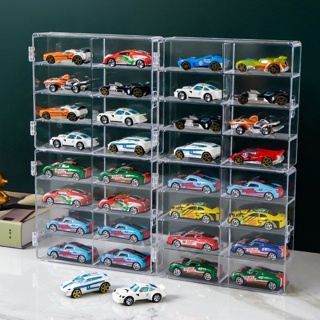tomica 收納 1 64 收藏盒 多美小汽車 風火輪 風火輪火柴盒多美卡玩具車模型小汽車收防塵收納盒兒童玩具盒 3B