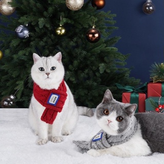 【現貨24H出貨】 ZEZE 韓系可愛寵物圍巾 貓咪圍巾 狗狗圍巾 韓系聖誕圍巾 項圈裝飾