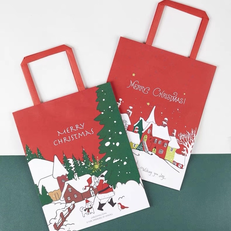 『Mi烘培』聖誕節造型手提紙袋 雙面造型 紙袋 手提紙袋 禮品袋 包裝袋