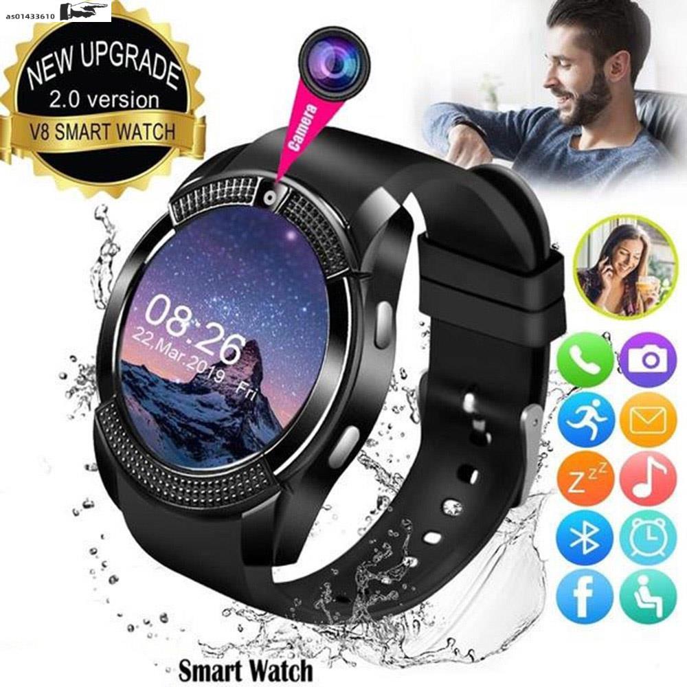 2022 V8 Smart Watch Camera Sport Tracker Health Monitors Ped 蝦皮購物
