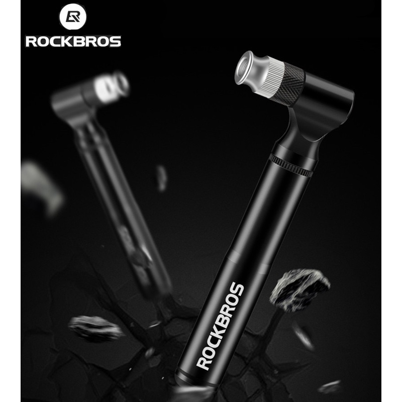 Rockbros 迷你 130PSI 自行車打氣筒鋁合金耐磨便攜式防摔自行車充氣機適用於 AV FV 超輕氣泵