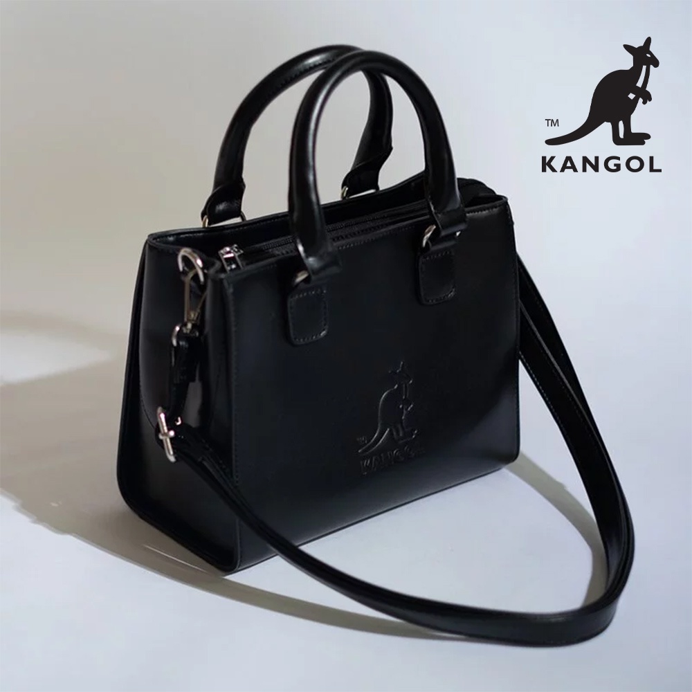 KANGOL袋鼠-經典拉鍊皮革方糖包 手提包 側背包 肩背包 小方包 小包 隨身包 ChooShop