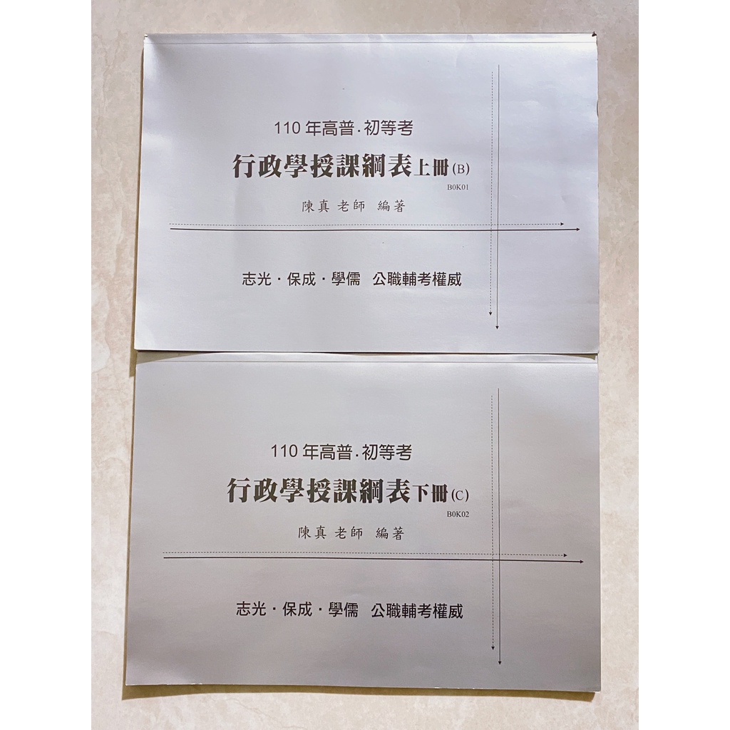 110年【行政學授課綱表(上)(下)冊】高普考‧地方/身心/原住民三、四等‧升等考，相當等級考試適用│陳真│志光│全新