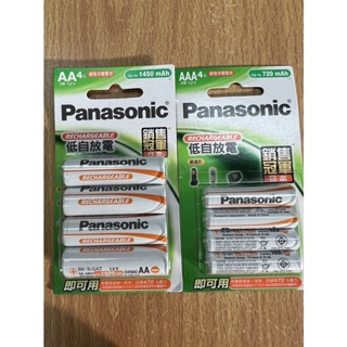 (買就送) 國際牌Panasonic 低自放電 充電電池 即可用鎳氫充電電池 3號/4號 4入