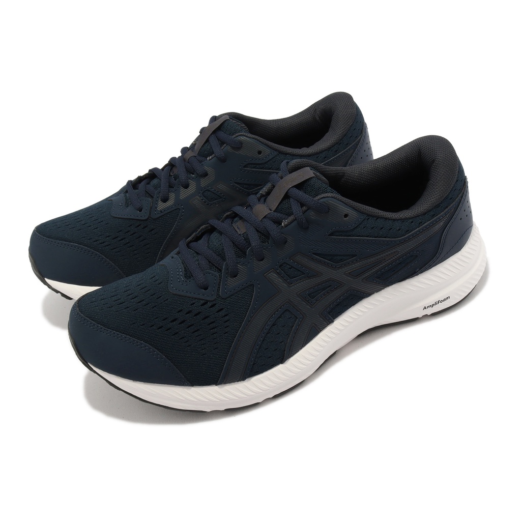 ASICS 慢跑鞋 GEL-CONTEND 8 男款 4E超寬楦 丈青黑 1011B679-400 【S.E運動】