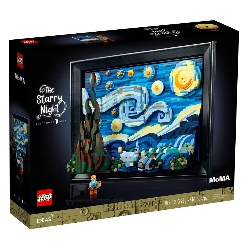&lt;屏東自遊玩&gt; 樂高 LEGO 21333 IDEAS 創意系列 文森·梵谷 - 星夜 星空