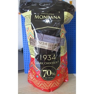 (現貨 costco購)新貨到 Monbana 1934 70%迦納黑巧克力條 640公克 (效期2024/12/01)
