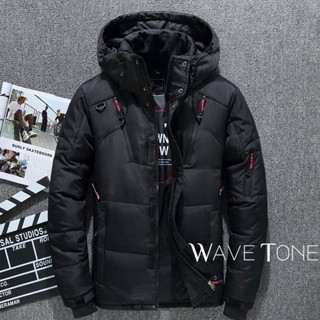 WAVE TONE 〖5色.臺灣 〗魔鬼氈防風袖口內裡印花連帽立領保暖高含量 羽絨外套 保暖外套 厚磅羽絨 『1987』