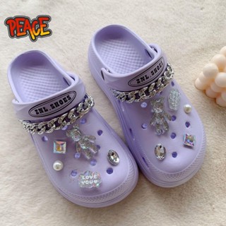 原色部落👟crocs鏈條洞洞鞋鞋花DIY水晶暴力熊裝飾扣配件可拆卸洞洞鞋配飾