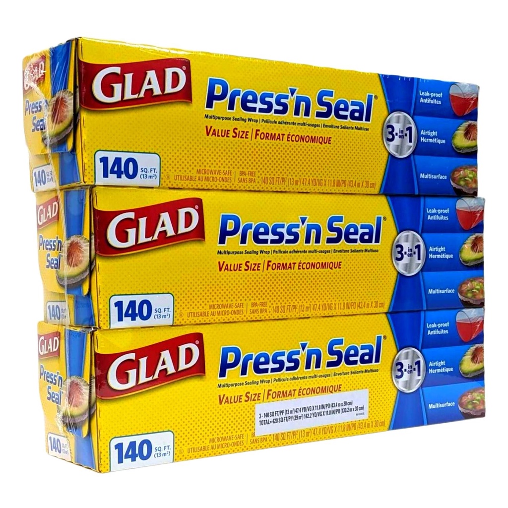 Glad Press’n Seal 強力保鮮膜 3入 aC350086 cosco代購 效期2026/07/30