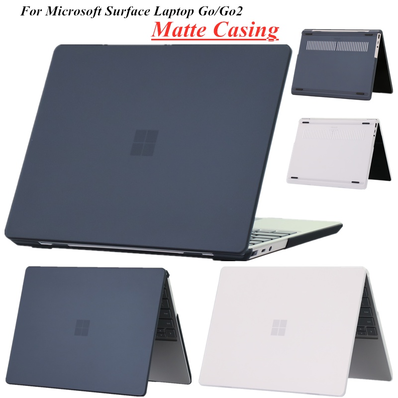 適用於 Microsoft Surface Laptop Go/Go2 啞光防震 PC 塑料外殼皮膚薄硬筆記本電腦透明保