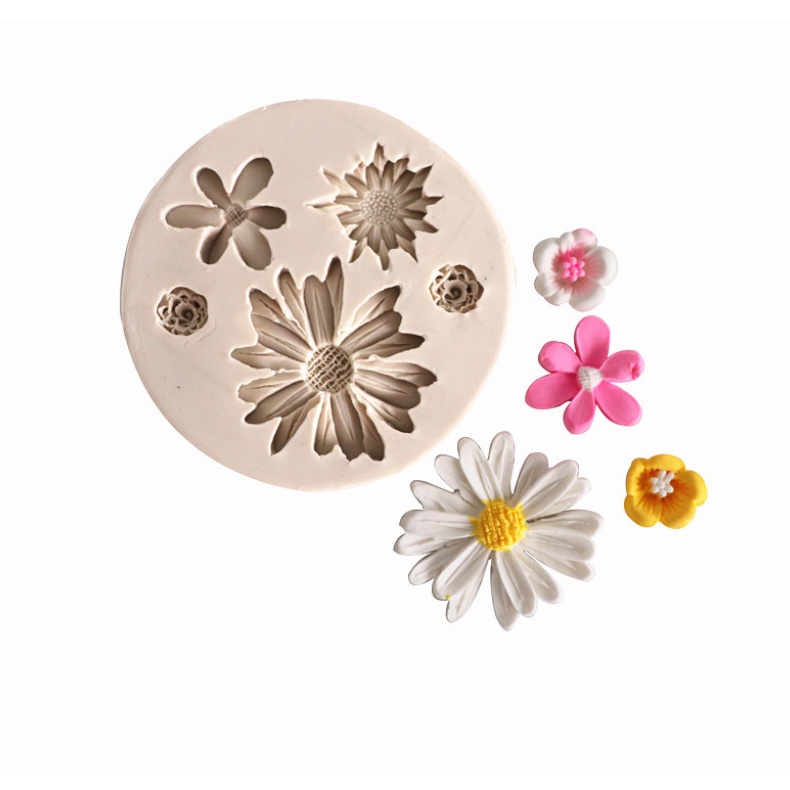 花朵集合矽膠模具 蛋糕裝飾 梅花山茶花 翻糖蛋糕模具 玫瑰花 滴膠樹脂模具｜蕾安柏