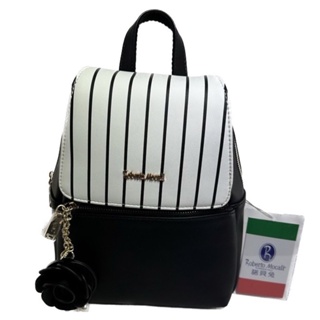 Roberto Mocali 諾貝兔 蓋式小後背包RM-79909黑白 條紋$2380