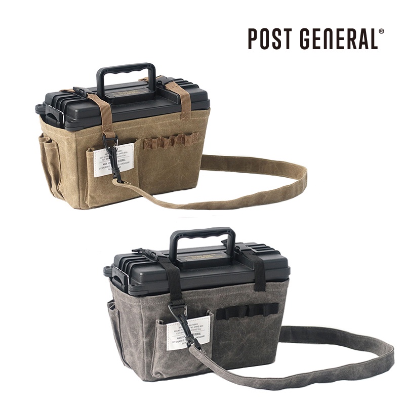 【大山野營-露營趣】日本 POST GENERAL PG-98224 復古蠟帆布彈藥工具箱 軍風工具箱 美軍彈藥箱