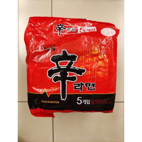 全新品 現貨 韓國泡麵  農心 辛拉麵   (5包/袋) 大特價 蝦幣回饋 免運 即期良品 泡麵 韓國泡麵