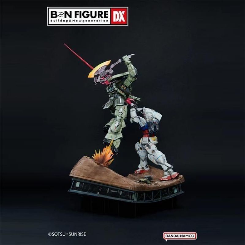 萬代BNFDX 潮玩 海外限定 BN Figure DX RX78鋼彈 VS 薩克2 對決場景完成品