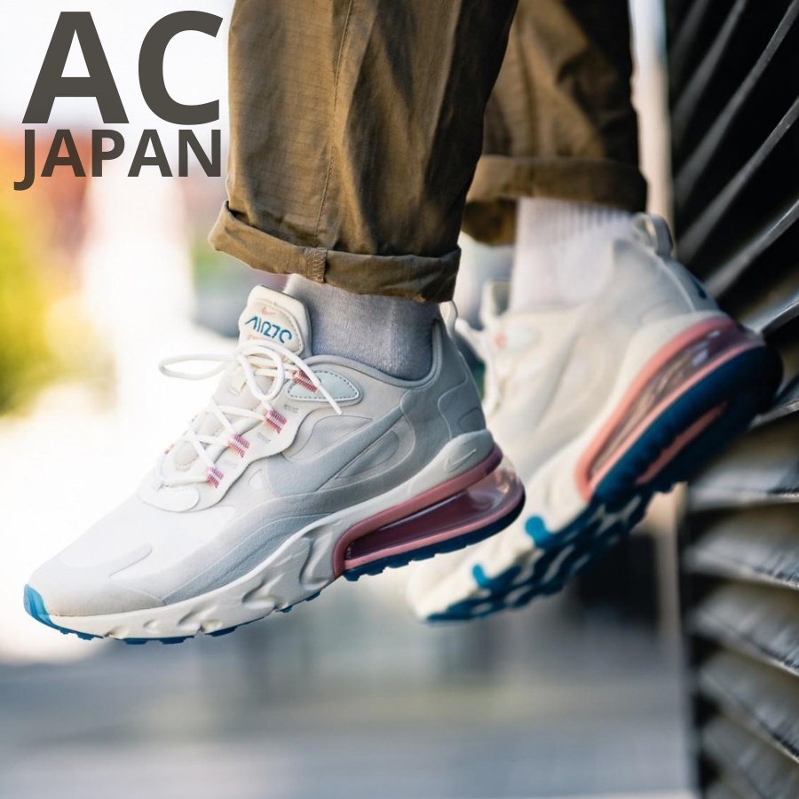 免運🔊Nike Air Max 270 React 棉花糖 雲朵 粉藍灰 慢跑鞋 運動鞋 男女鞋 AO4971-100