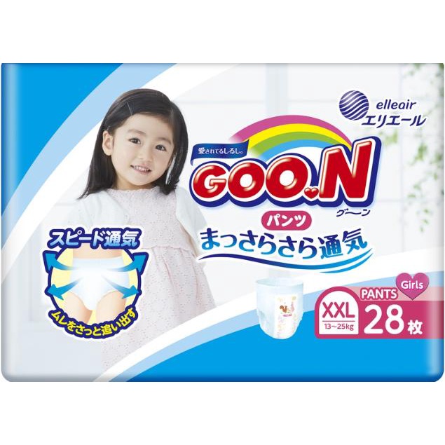 【即期品-我最便宜】GOO.N 日本大王 拉拉褲(女寶) XXL 褲型尿片 褲型紙尿布 學習褲 紙尿褲 紙尿布 尿布