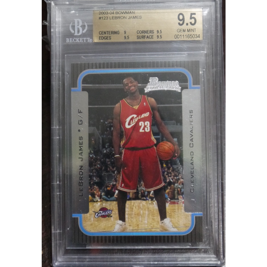 特價全新球員卡 2003 Bowman Lebron James #123 新人RC Bgs9.5