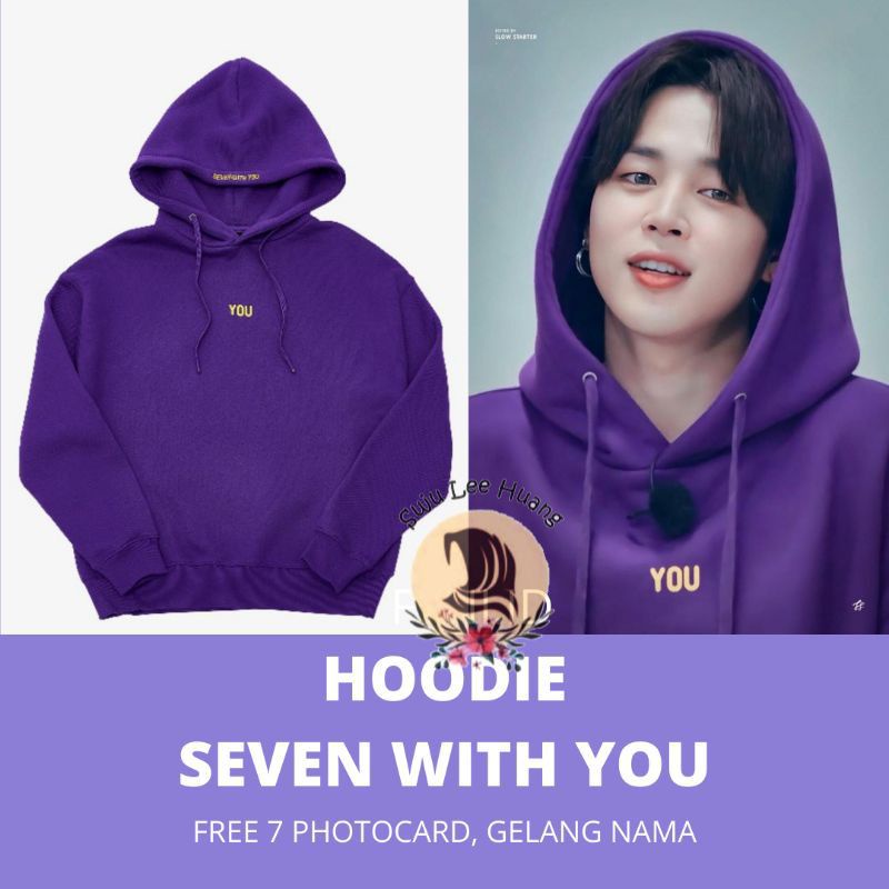 💜BTS Hoodie JIMIN You Never Walk Alone Seven With You💜