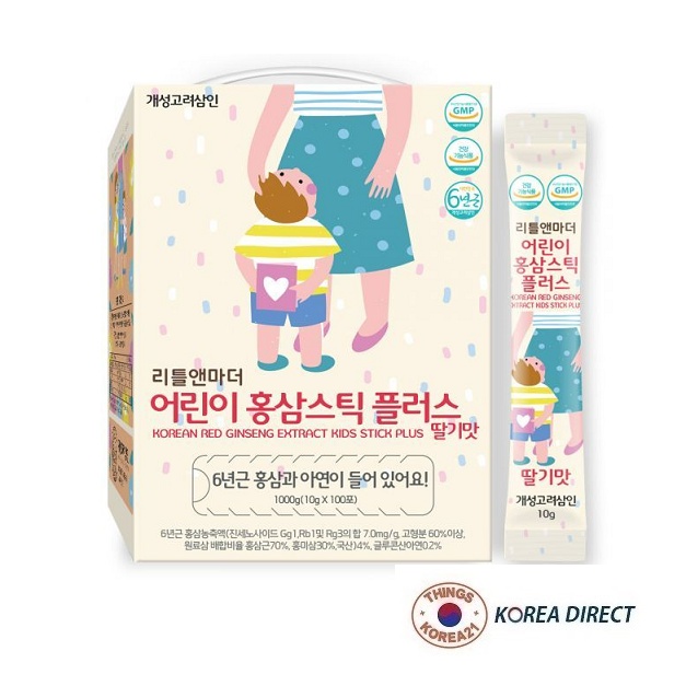 韓國直送 開城高麗蔘 兒童紅蔘濃縮液10mlx100包/草莓味