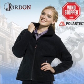 75折【橋登 Jordon】女款 POLARTEC+WINDSTOPPER 100%防風透氣保暖刷毛外套 黑色 725