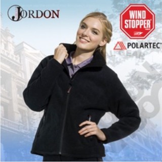 75折【橋登 Jordon】女款 POLARTEC+WINDSTOPPER 100%防風透氣保暖刷毛外套_黑色_725