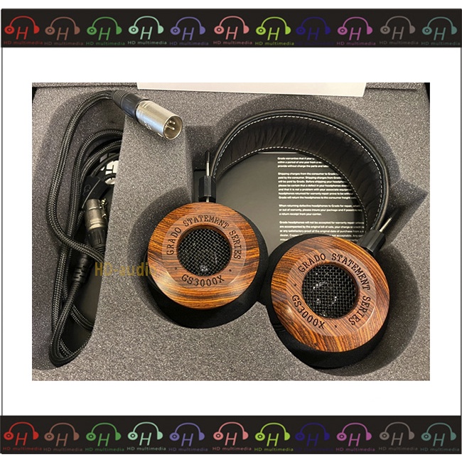 現貨⚡弘達影音多媒體現貨 GRADO GS3000x XLR平衡版 旗艦 開放式 耳罩式耳機 黃檀木外殼 金屬腔體