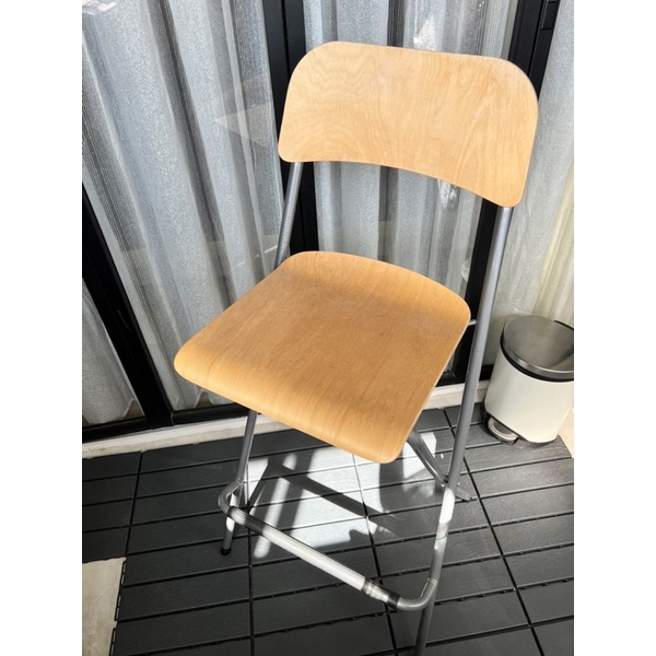 🌈 IKEA二手FRANKLIN原木色折疊高腳吧台椅🌈 限台北松山區面交❤️