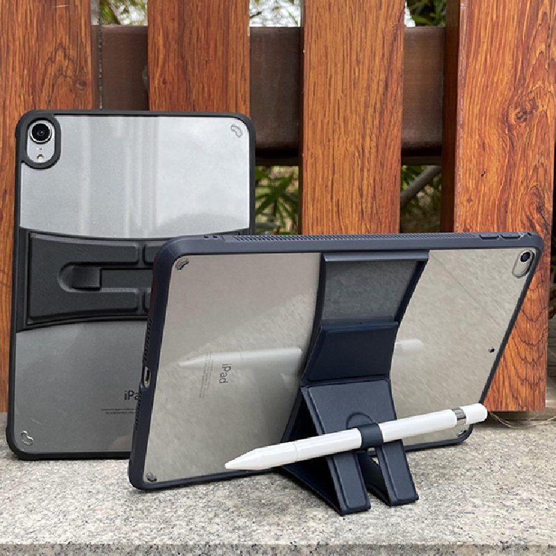 保護套 摺疊 支架 防摔 保護殼 亞克力透明 美背 硬殼 適用iPad Air3 Pro10.5 9.7 Mini6 5