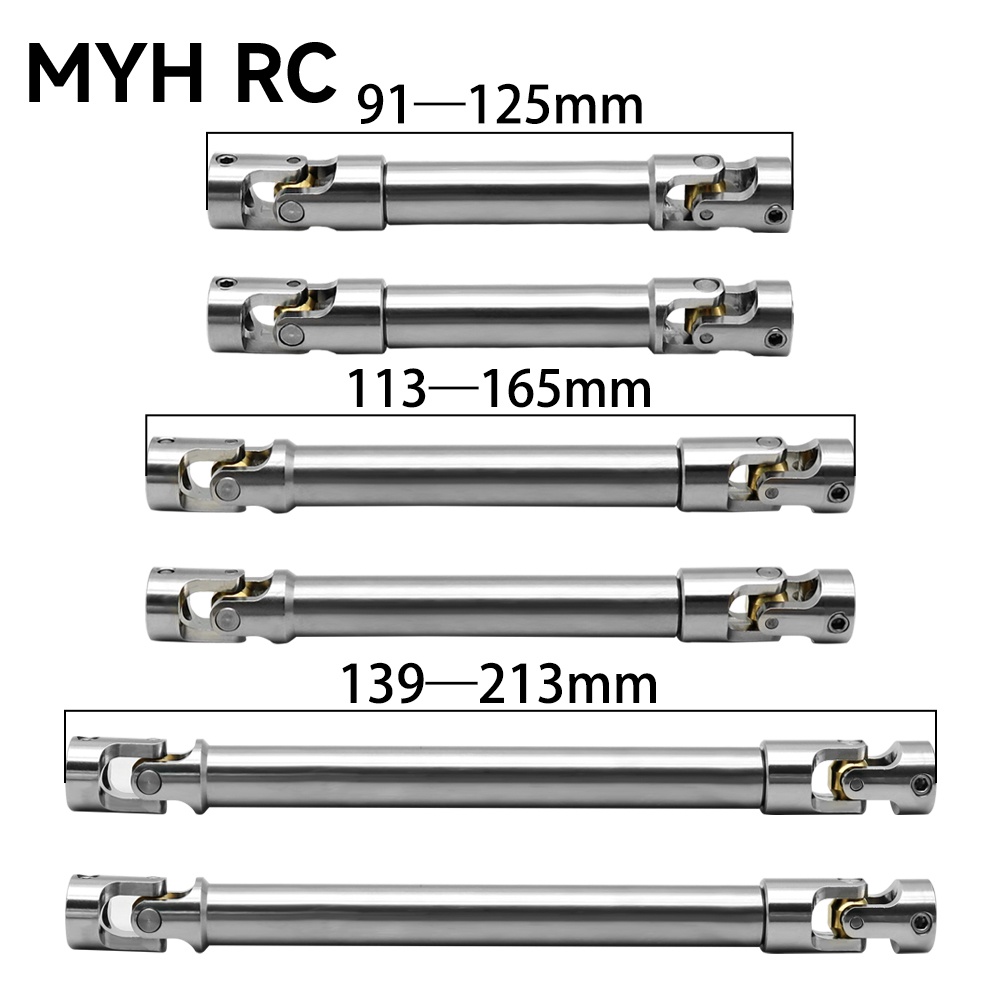 Myhrc 不銹鋼驅動軸適用於 1/10 RC 履帶式 TRX4 TRX6 軸向 SCX10 III RBX10 RR1