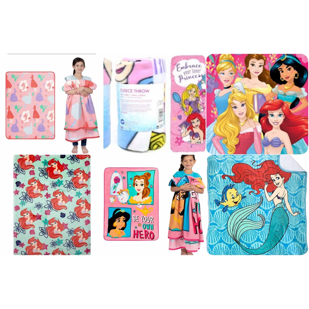 預購👍正版空運👍 美國迪士尼 公主 毛毯 棉被 兒童棉被 毯子 小美人魚 灰姑娘 PRINCESS
