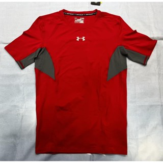 =好了啦要運動=Under Armour UA 運動緊身衣 HG 短袖上衣 排汗1271334-600 紅灰公司貨