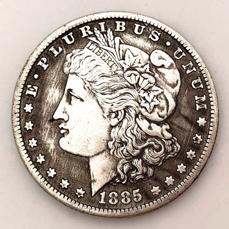 1885美國銀幣摩根銀元紀念幣 外幣鷹洋龍洋銀幣古錢幣銅質銀幣