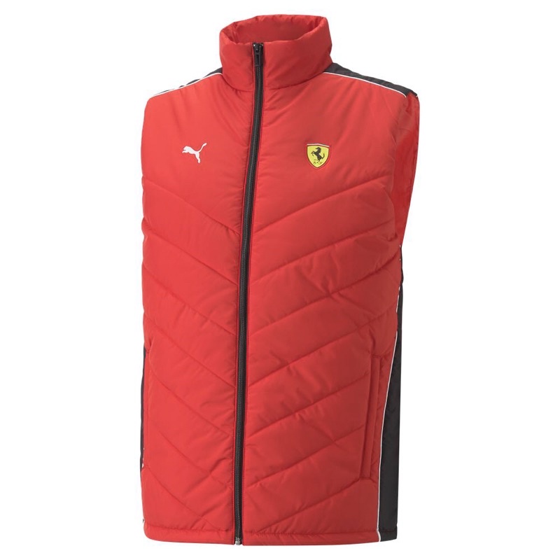 @SIX@PUMA 法拉利 車迷系列 Race 鋪棉背心 男款 背心 經典 紅黑 537229-02