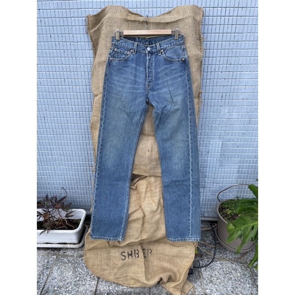 W30 高腰 美國製 501 牛仔褲 2000年 二手 Levi's 男孩褲 Levis 二手牛仔褲 淺色系 經典款式