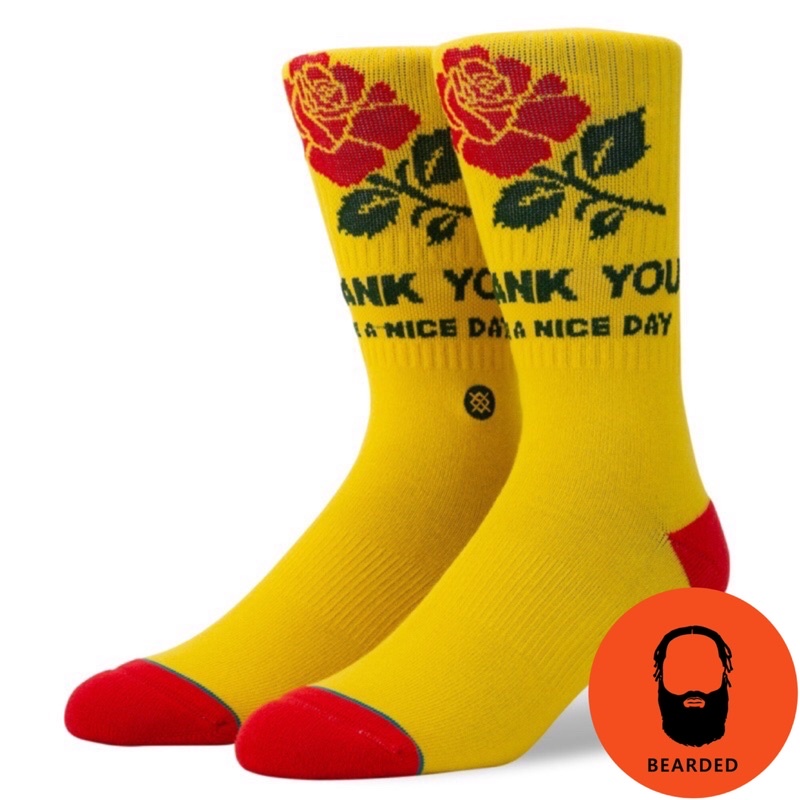 【 🇺🇸大鬍子美國襪子選品 】STANCE - THANKS ROSE CREW SOCKS經典聯名系列街頭休閒長襪