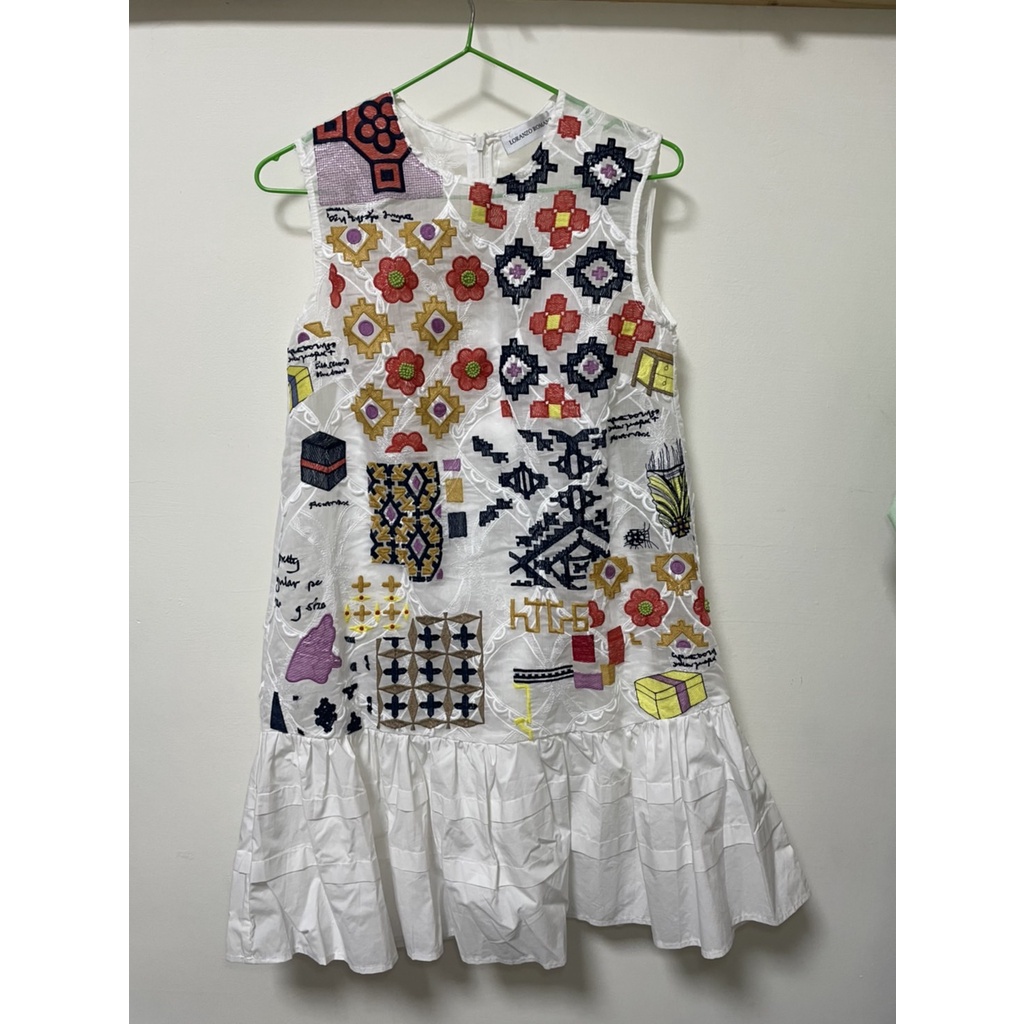 LoRANZO ROMANZA專櫃拼接風洋裝連身裙(34號)全新
