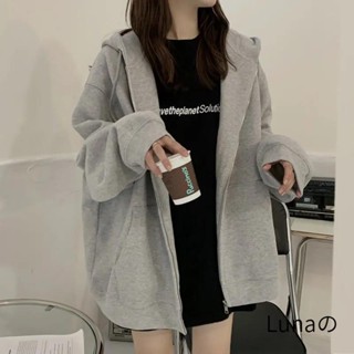 Lunaの 帽t 大學t 連帽外套 衛衣 長袖上衣 秋冬上衣 寬鬆 原宿風 oversize ins 學院風 女生衣服