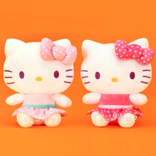 【Ts Shop】6吋 12吋 Hello Kitty KT點點裙玩偶 絨毛娃娃 凱蒂貓 絨毛娃娃 玩偶 kitty娃娃