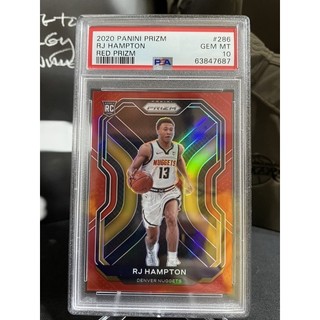 RJ Hampton 限量299張 新人年RC金屬卡 正紅亮 PSA10 完美無暇 必漲Prizm系列 最強高中生