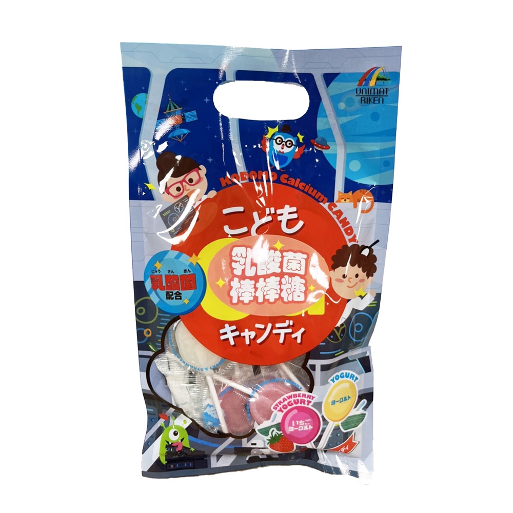 Unimat Riken 乳酸菌棒棒糖 優格+草莓口味 10支入【Donki日本唐吉訶德】