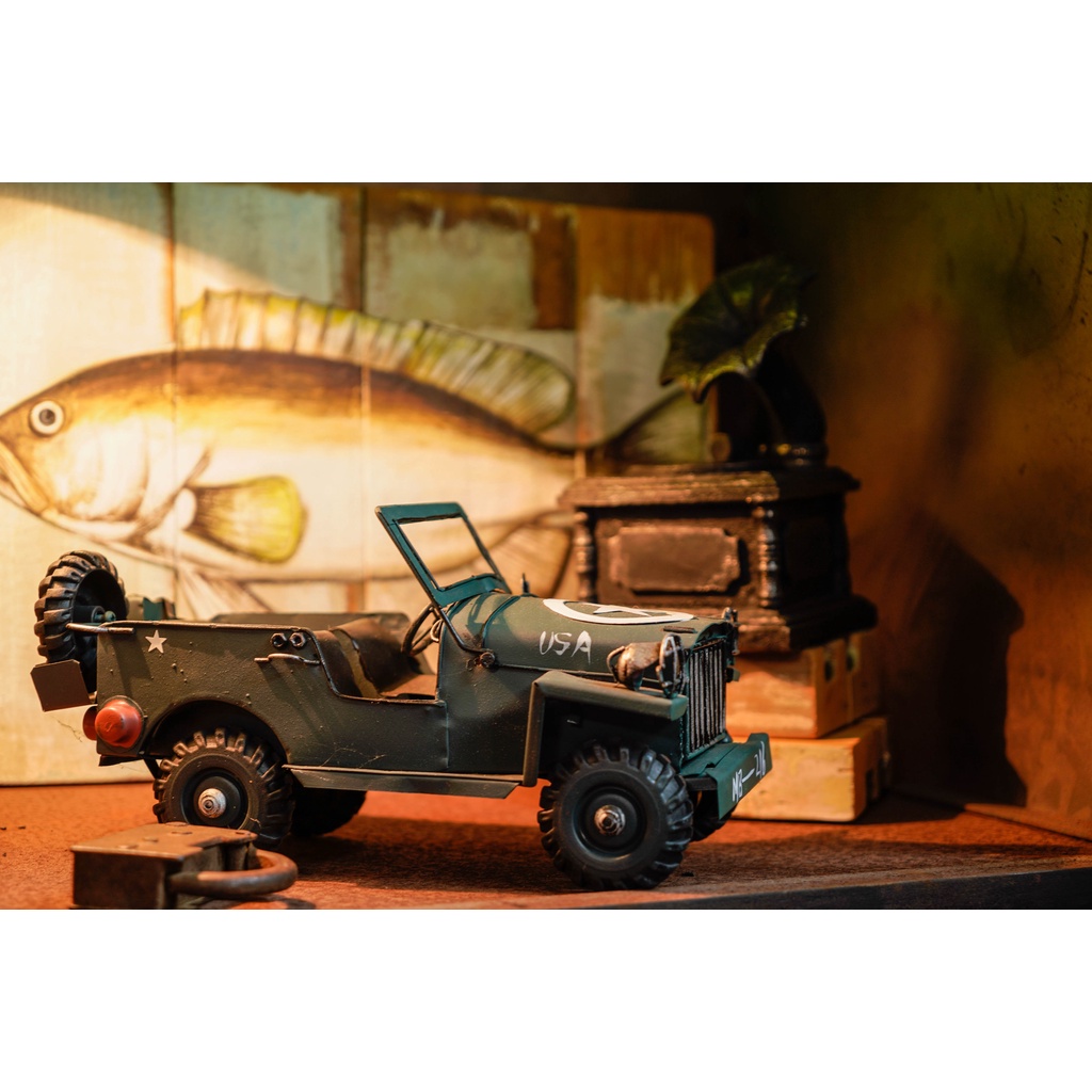 戊辰畫廊-個性風擺件-軍車模型擺件 ◆台灣現貨◆ 復古軍車系列擺件 網紅拍攝 工藝擺件