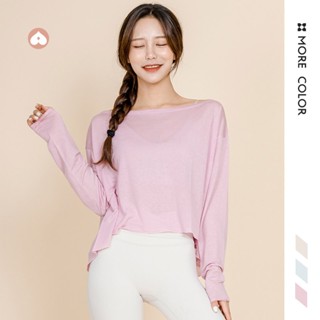 YOYOPEACH【現貨+預售】韓國瑜伽服 正韓新款 健身服上衣女 寬鬆休閒跑步 運動服瑜珈服長袖