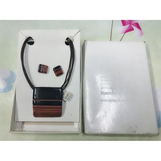 全新盒損✨oficina do barro 原創飾品 陶飾 項鍊 耳環 藝術家工匠 古著必備 古著 飾品