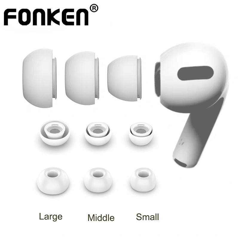 Fonken 1 對軟矽膠耳塞耳機耳塞套適用於 Airpods Pro 耳機耳塞適用於 Airpods Pro2