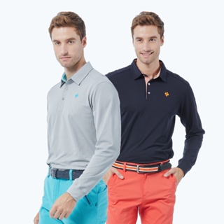 Snowbee 高爾夫Coolmax長袖Polo衫 (迅速乾燥 透氣涼感 彈性上衣 男士 戶外 運動 休閒 長袖球衣)